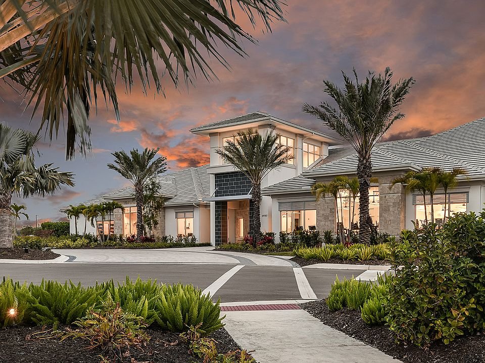 Wiregrass Ranch community in Wesley Chapel, FL at sunset